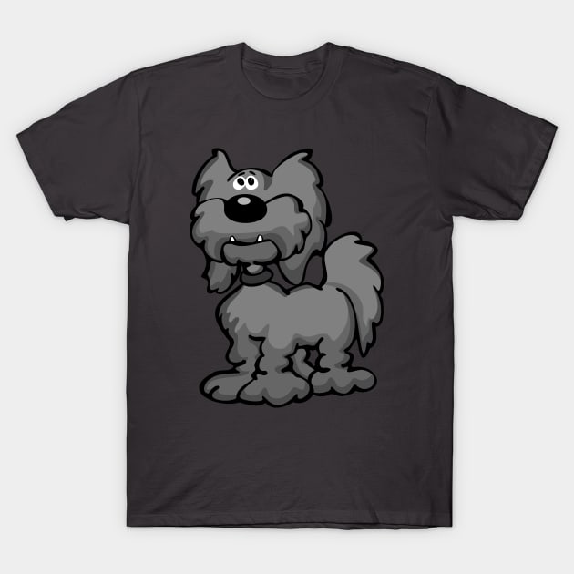 Aussiedoodle Dog Cartoon T-Shirt by hobrath